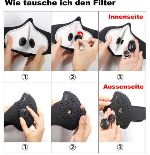AUSTAUSCHFILTER FÜR SPORTMASKEN